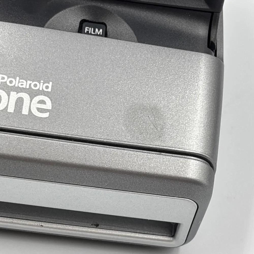 Polaroid One 600 Instant Film Camera Silver Folding Untested